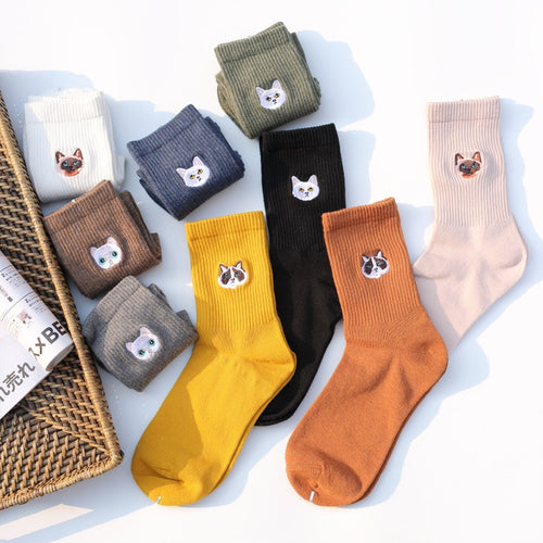 Cat Figured Socks