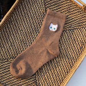Cat Figured Socks